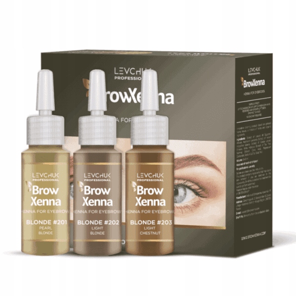 Henna pudrowa BrowXenna Blond Set Zestaw 3szt