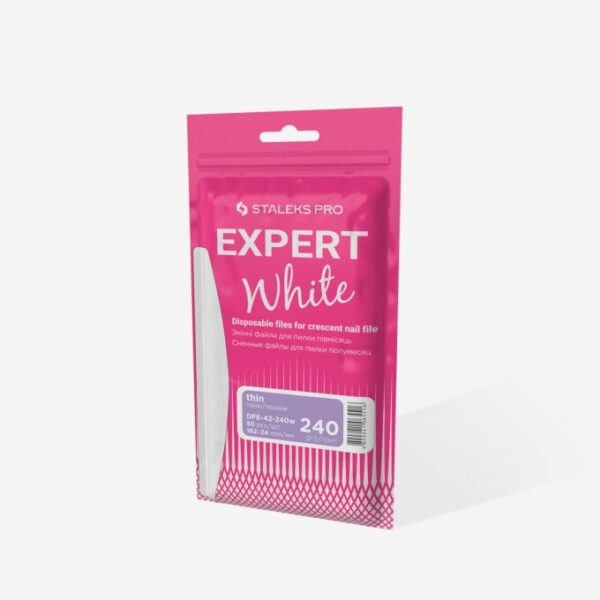 Pilniki Nakładki samoprzylepne Staleks DFE-42-240w 50szt półksiężyc